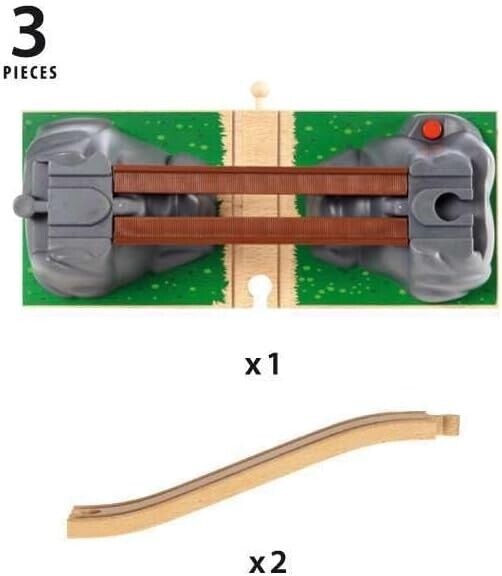 BRIO World Collapsing Bridge for Kids Age 3 Years Up - Compatible With All BRIO