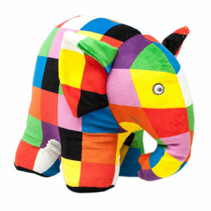Brand New Elmer Patchwork Elephant Soft Toy - Large 25cm