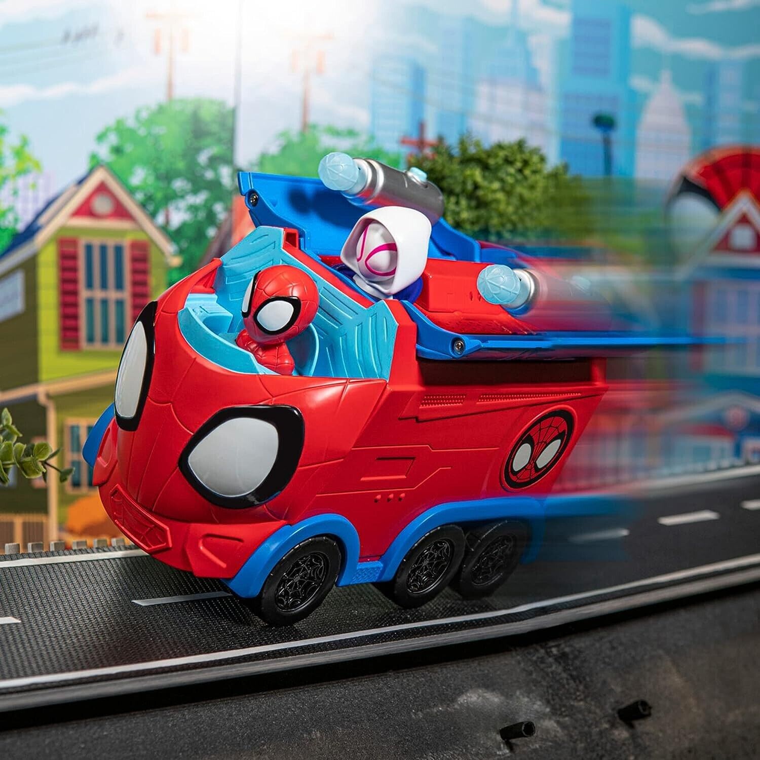 SPIDEY AND FRIENDS SNF0081 Web Spinning HAULER-8-Inch 3-in-1 Transforming