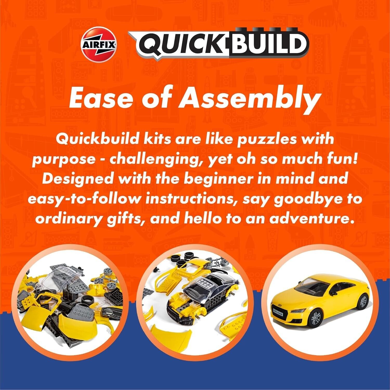 Airfix QUICKBUILD Model Vehicle Kit - Routmaster Bus Building Kit for Kids 6+, C
