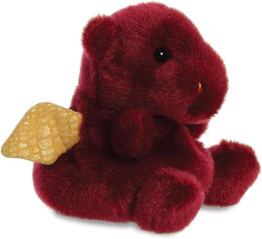 Aurora, 33535, Palm Pals Aidan Dragon, 5In, Soft Toy, Maroon