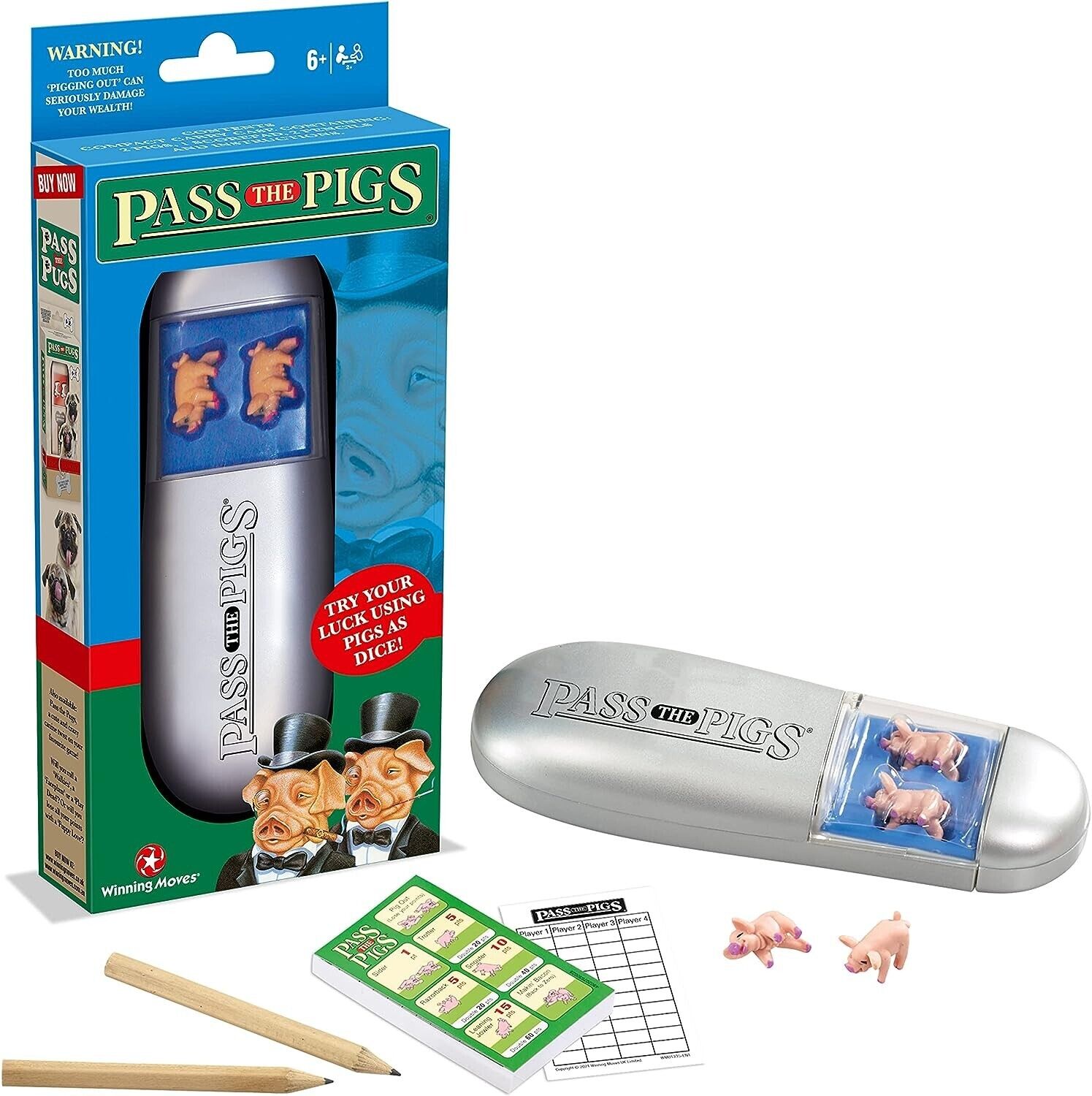 PASS THE PIGS Dice Game, The classic party and travel game, Will you get a Leani
