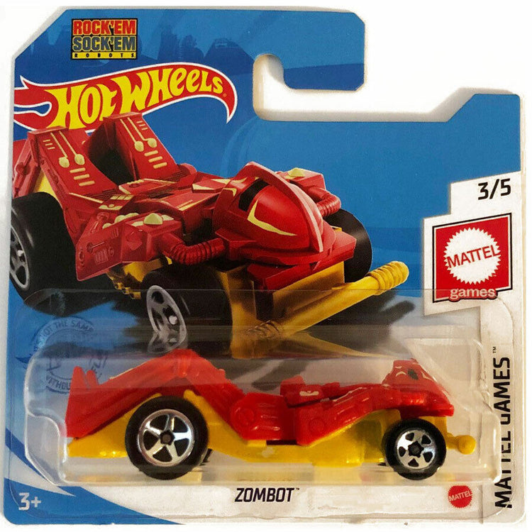 Hot Wheels Zombot (Red/Yellow) 3/5 Mattel Games 2021 - 46/250 (Short Card) GRY69