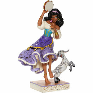 Disney Traditions Twirling Tambourine Player Figurine - Esmeralda & Djali