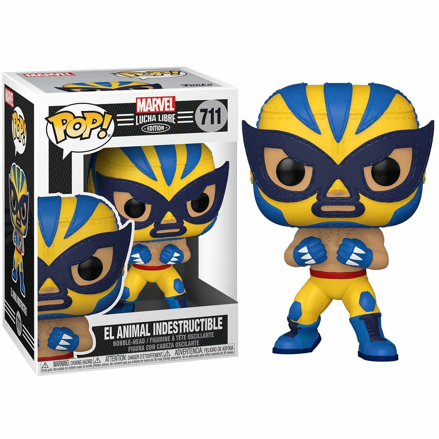 Marvel Luchadores Pop! Vinyl Figure - El Animal Indestructible (Wolverine)