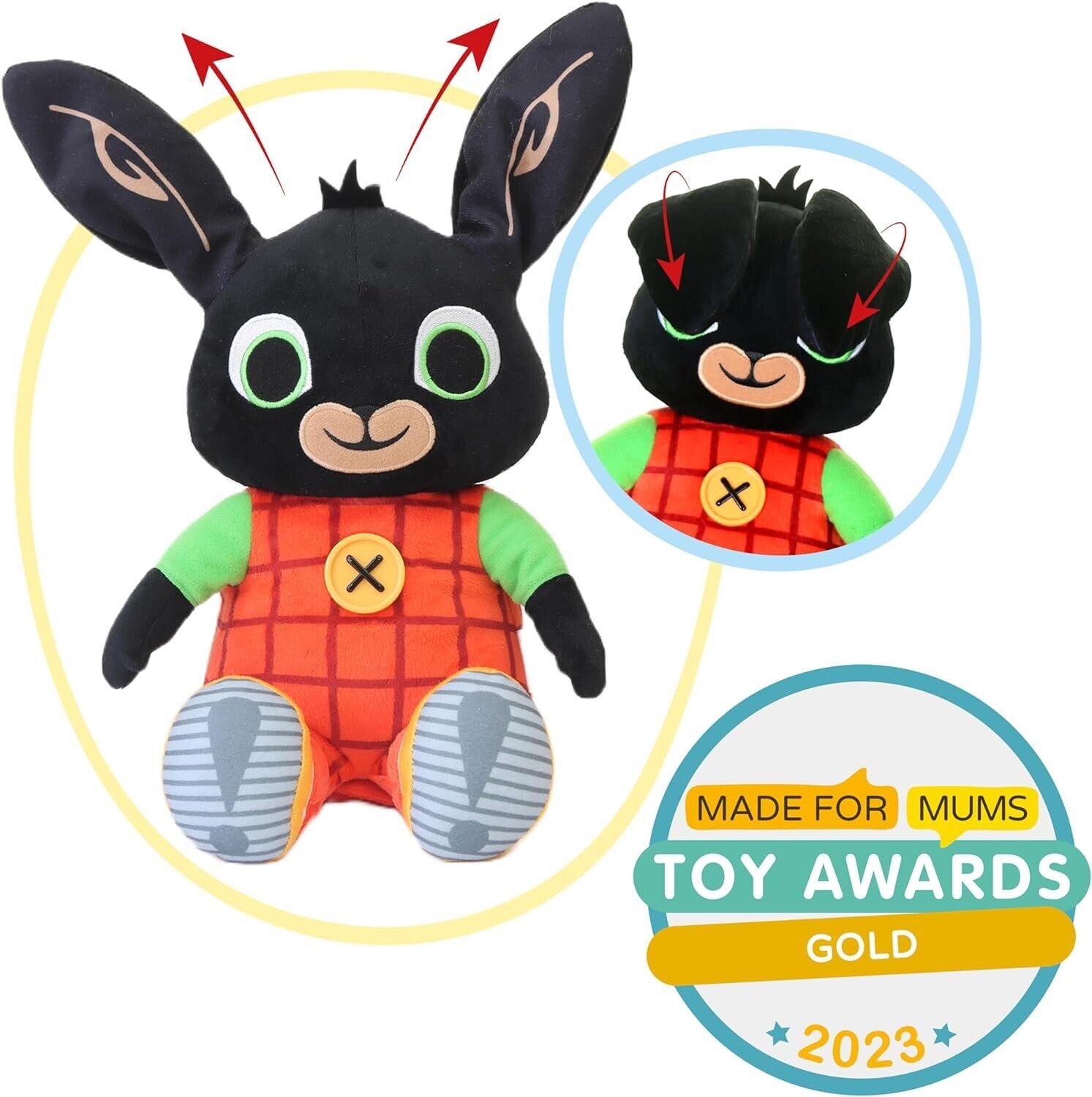 Bing, Peek-A-Boo, Talking Teddy Bear. Cute, Interactive Rabbit, Sensory Toy