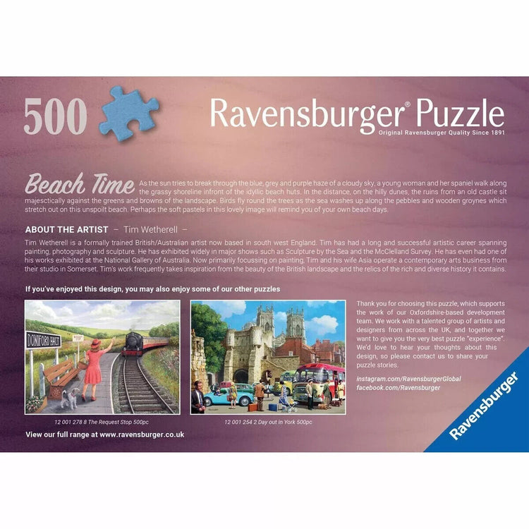 Ravensburger 12001253 Beach Time 500 Piece Jigsaw Puzzle for Adults and Kids Age