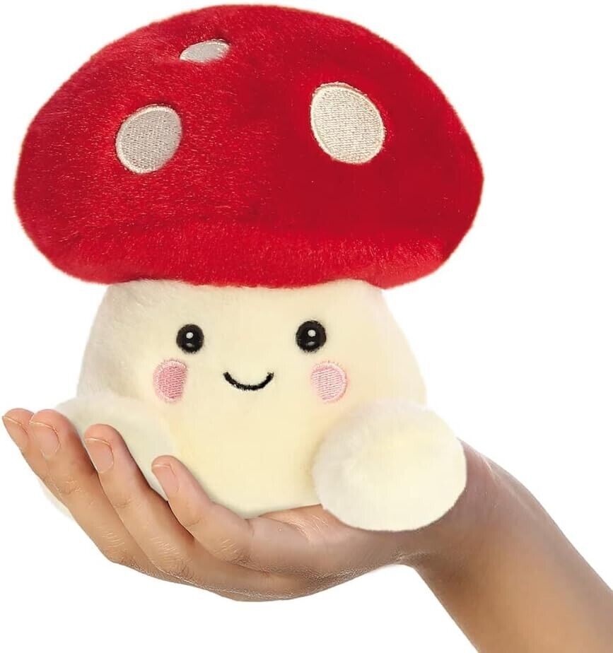 Aurora, 33767, Palm Pals Amanita Mushroom, 5In, Soft Toy, Red & Beige