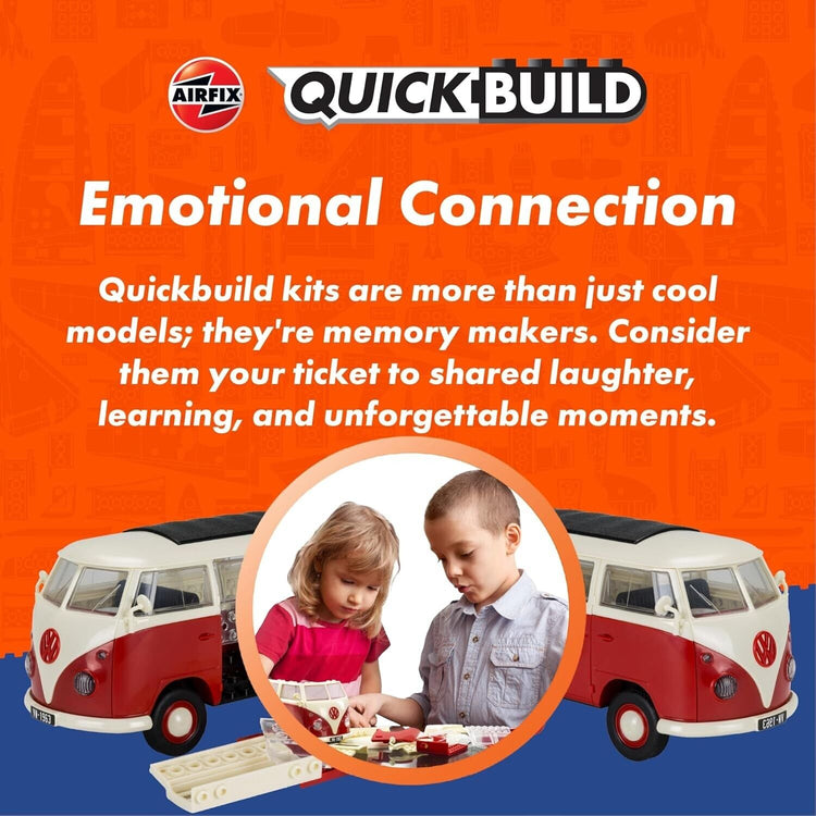 Airfix QUICKBUILD Model Vehicle Kit - Routmaster Bus Building Kit for Kids 6+, C