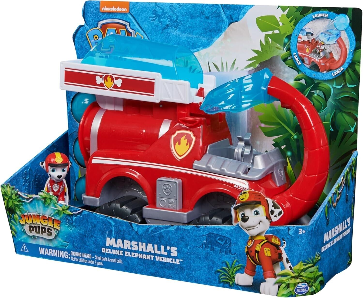 Paw Patrol Jungle Pups, Marshall’s Deluxe Elephant Vehicle with Projectile Launc