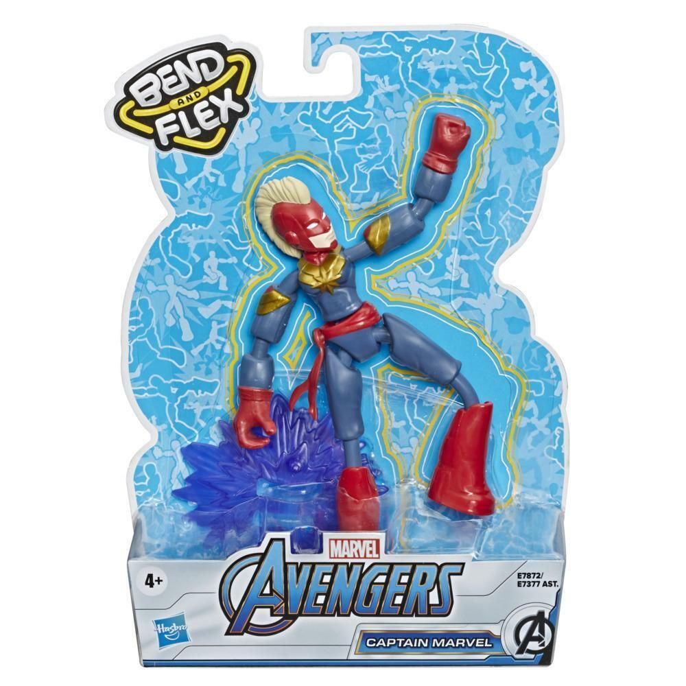 Marvel Avengers Bend and Flex Captain Marvel Figure 6-Inch