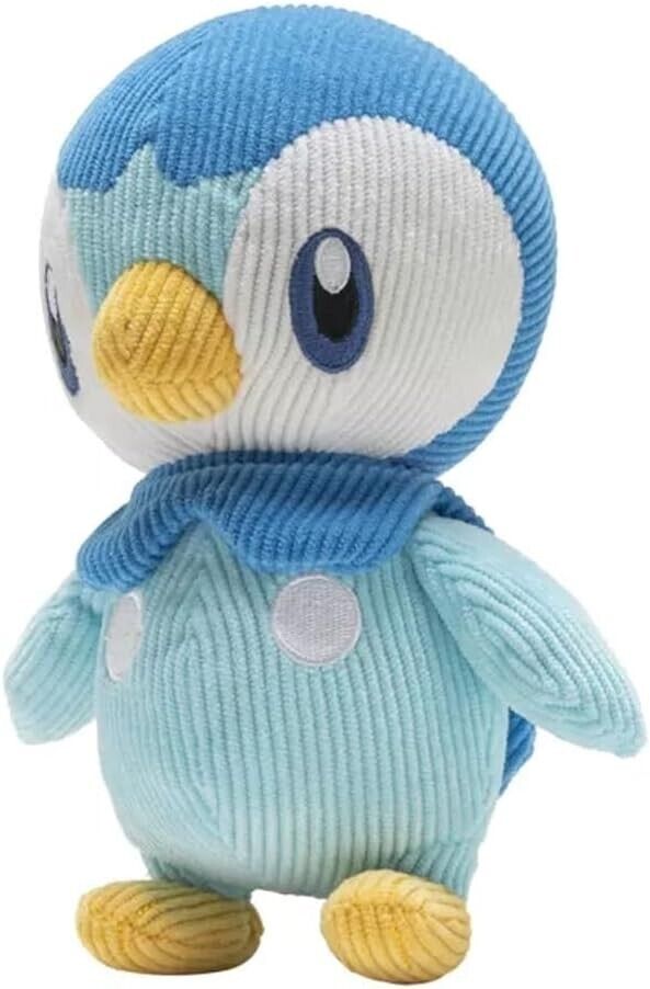 Pokemon SELECT CORDUROY PIPLUP PLUSH - 8-Inch - Unique Fabric - Authentic Detail