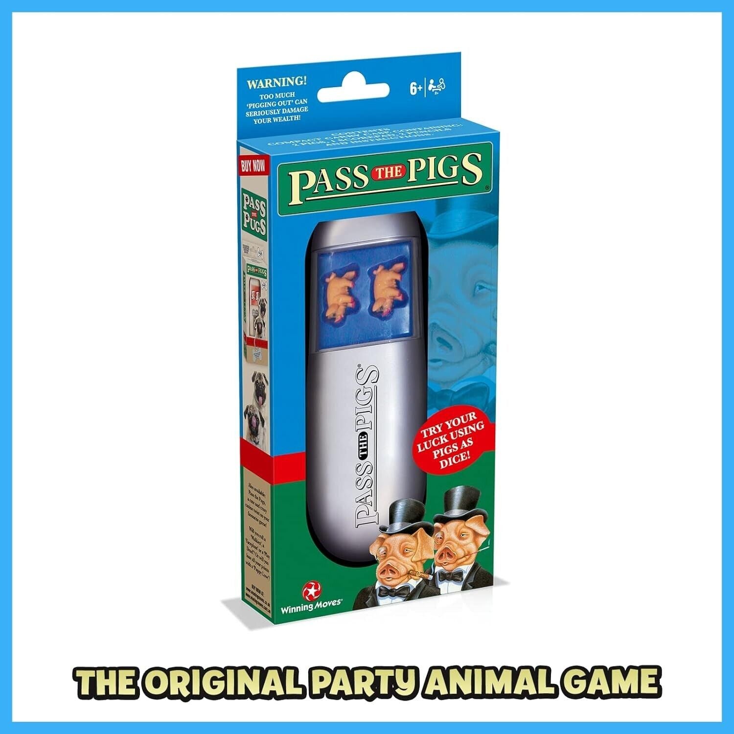 PASS THE PIGS Dice Game, The classic party and travel game, Will you get a Leani