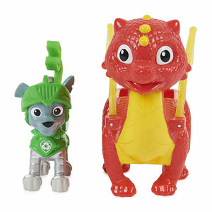New PAW Patrol Rescue Knights Hero Pup Rocky & Dragon Flame Set