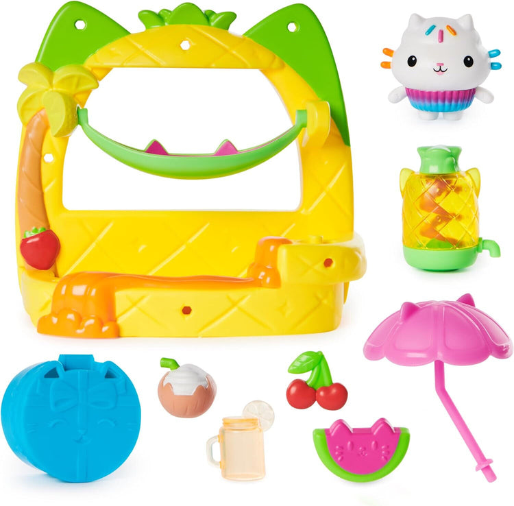 Gabby's Dollhouse - 'Cakey's' Fruit Smoothie Party Balcony Set, Playset, 8-Pcs