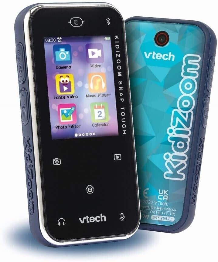 VTech KidiZoom Snap Touch Blue, Device for Kids with 5MP Camera, Games & Apps, T