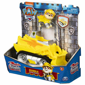 New PAW Patrol Rescue Knights Rubble Deluxe Vehicle - Ready for Action!
