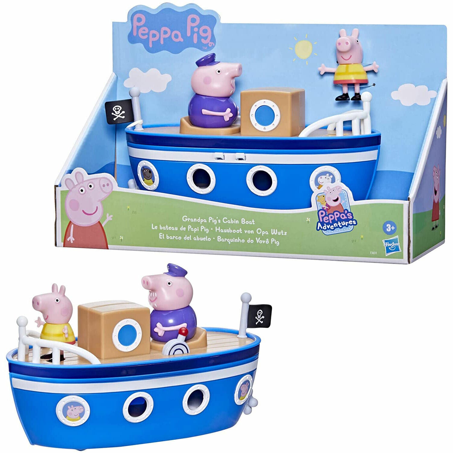 New Peppa Pig Grandpa Pig's Cabin Boat - Adventures Await!