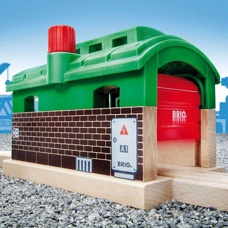 BRIO World Train Garage for Kids Age 3 Years Up - Compatible With All BRIO Railw