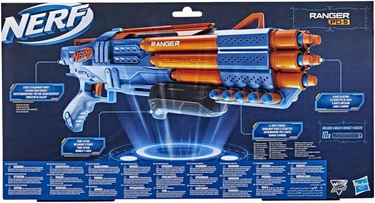 Jeu D'extérieur Hasbro Nerf Elite 2.0 Ranger PD-5 : Blaster 5 Coups, Rafale à Pompe – 10 Fléchettes Hasbro Jeu D'extérieur Hasbro Nerf Elite 2.0 Ranger PD-5 : Blaster 5 Coups, Rafale à Pompe – 10 Fléchettes Hasbro