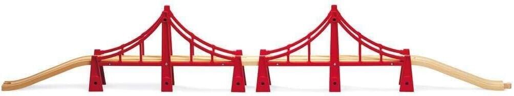 BRIO 33683 Double Suspension Train Bridge for Kids Age 3 Years Up - Compatible w