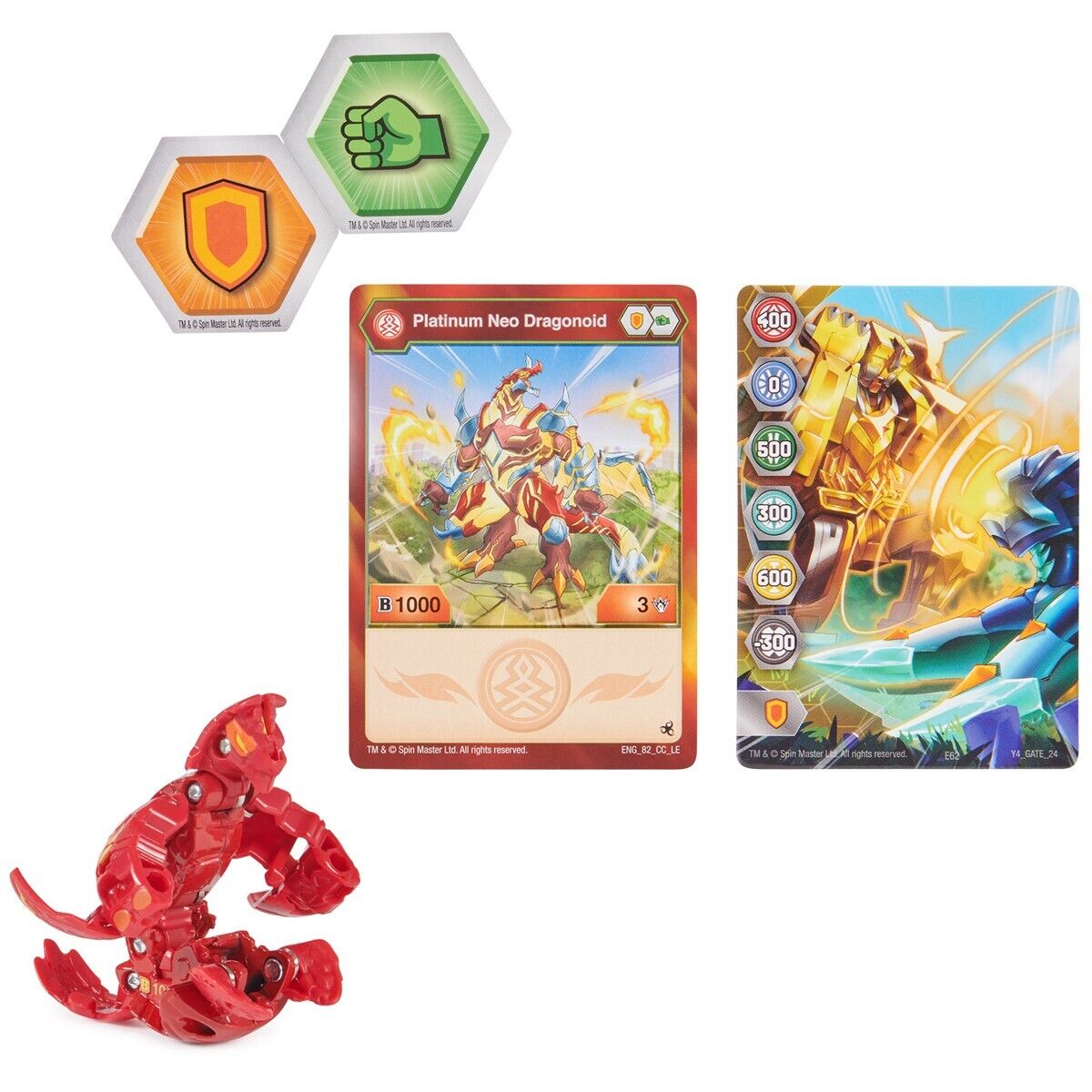 New Bakugan Legends Platinum Neo Dragonoid Red Action Figure for Kids - Toy