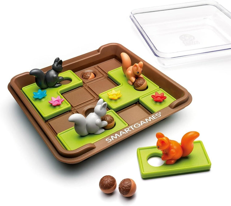 Smart Games - Squirrels Go Nuts, Puzzle Game with 60 Challenges, 6+ Years