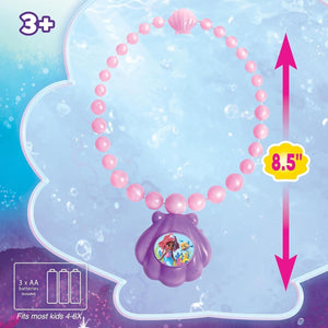 Disney junior Just Play 39909 Ariel Jr Ocean Glow Necklace, Multicolor