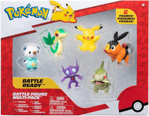 Pokémon BATTLE FIGURE 6 PACK 2" Pikachu Axew Snivy Tepig Oshawot Sableye New Toy