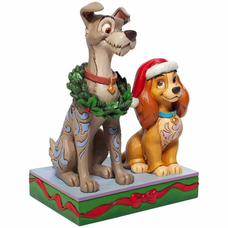 New Disney Traditions Figurine - Lady and the Tramp Decked Out Dogs