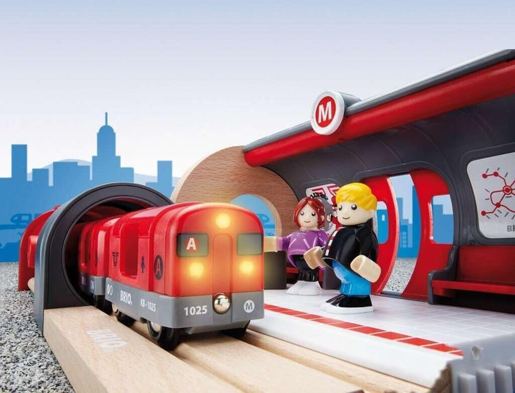 BRIO World Metro Train Set for Kids Age 3 Years Up - Compatible with all BRIO