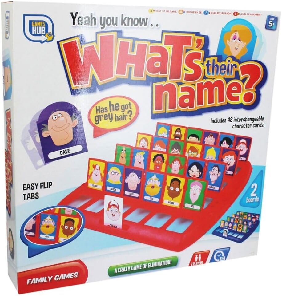 What's Their Name? Classic Face Elimination Guessing Game for Kids & Adults