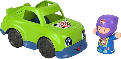 Fisher-Price Little People Race Car, Push-Along Vehicle and Figure Set for Toddlers and Preschool Kids Ages 1-5 Years