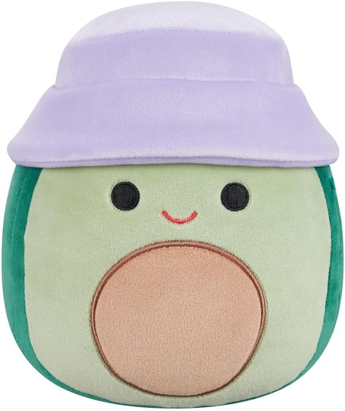 Squishmallows Original 7.5-Inch Austin the Green Avocado with Bucket Hat
