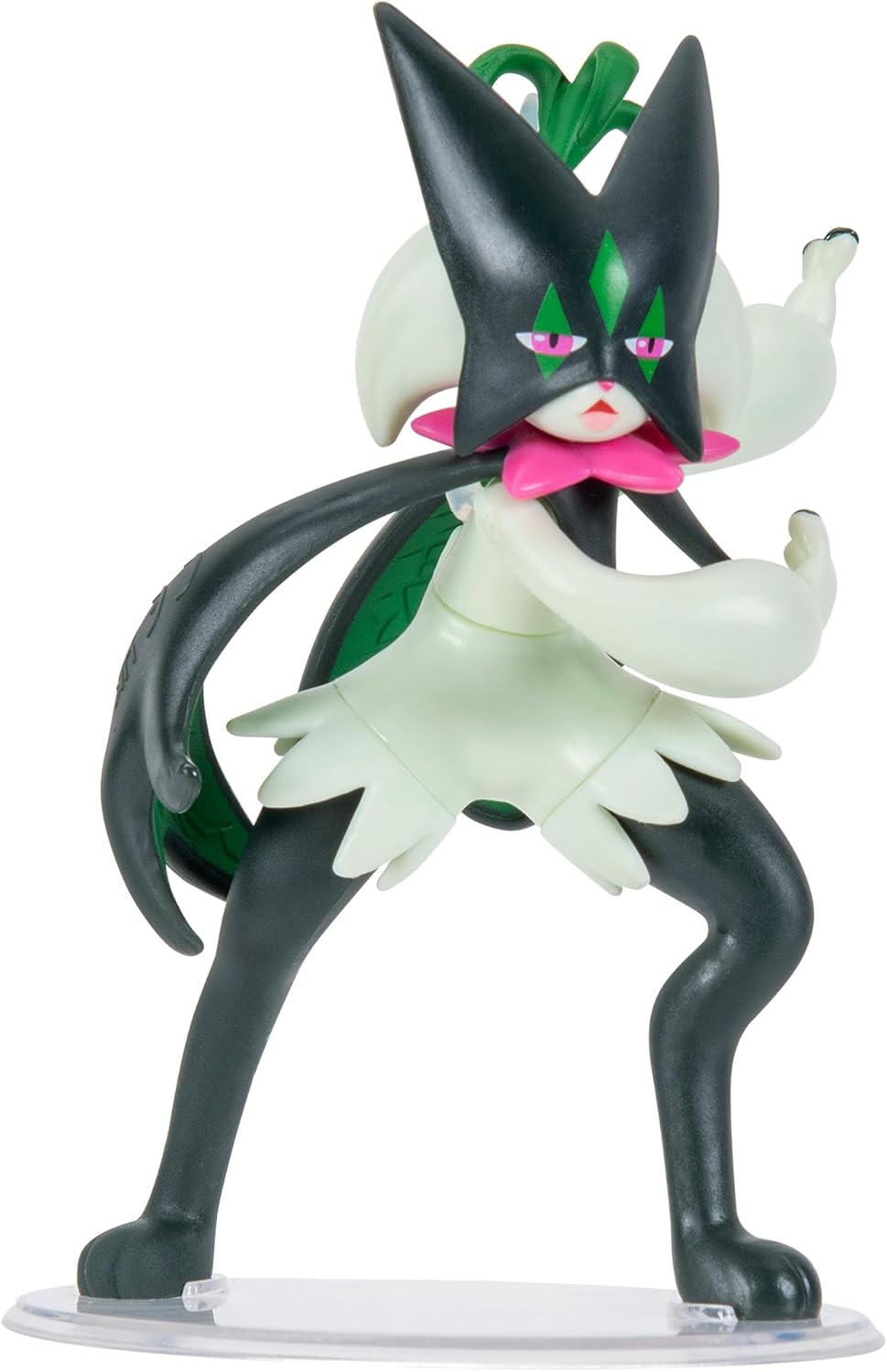 Pokémon Meowscarada Battle Feature Figure - 4.5-Inch Meowscarada Battle Ready Figure with Slash attack