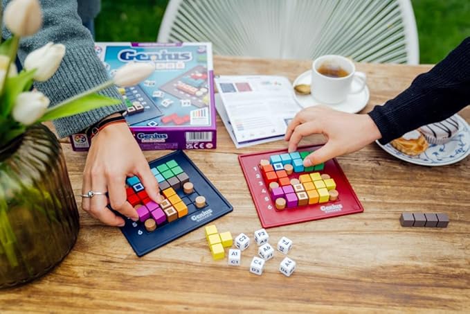 SmartGames - Genius Square, 1 or 2 Player Battle Puzzle Game, 6+ Years