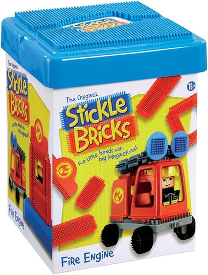 Stickle Bricks, Fire Engine Construction Set, The Ideal First Construction Toy for Toddlers, Easy to Assemble Bricks, Promotes Dexterity and Imagination, Suitable for Ages 18 Months and Above