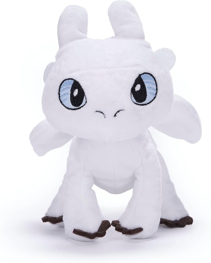 Posh Paws 12500 Baby Night DreamWorks How to Train Your Dragon 7” (18cm) Light Fury Soft Plush Toys, White