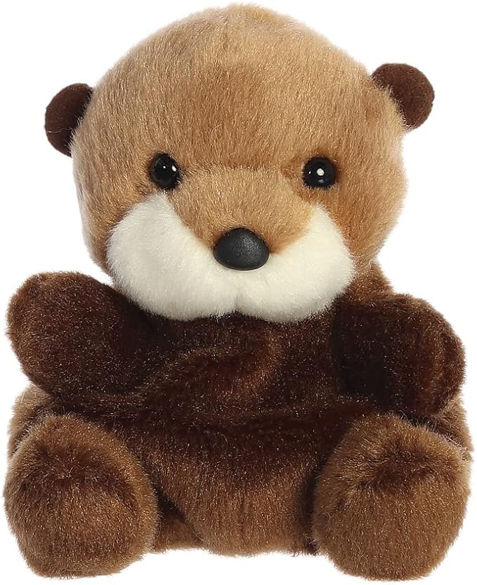 AURORA 33683, Palm pals Selena Sea Otter 5in, Soft Toy, Brown,Medium, 5In