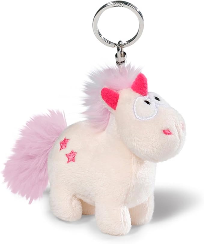 4M 40091 NICI 40091.0 10 cm Unicorn Theodor Key Chain, Pink, 10cm