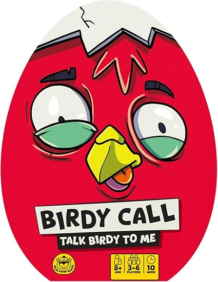 Birdy Call, find your mate by mimicking bird calls and see who can collect the most eggs! Hilarious frantic fun game for 3-6 players. Age 8+