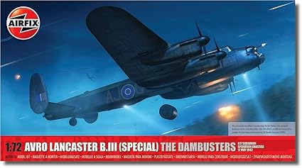 Airfix Model Set - A09007A Avro Lancaster B.III (SPECIAL) 'THE DAMBUSTERS' Model Building Kit - Plastic Plane Kits for Adults & Children 8+, Set Includes Sprues & Decals - 1:72 Scale