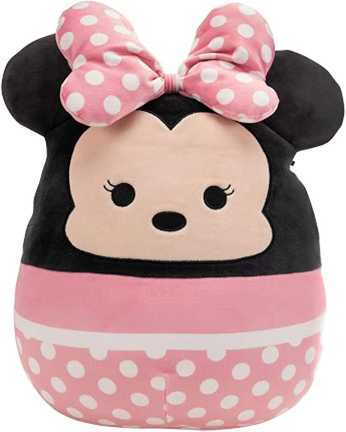 Squishmallows Official Kellytoy Disney Characters Squishy Soft Stuffed Plush Toy Animal (7 Inch, Minnie Mouse)