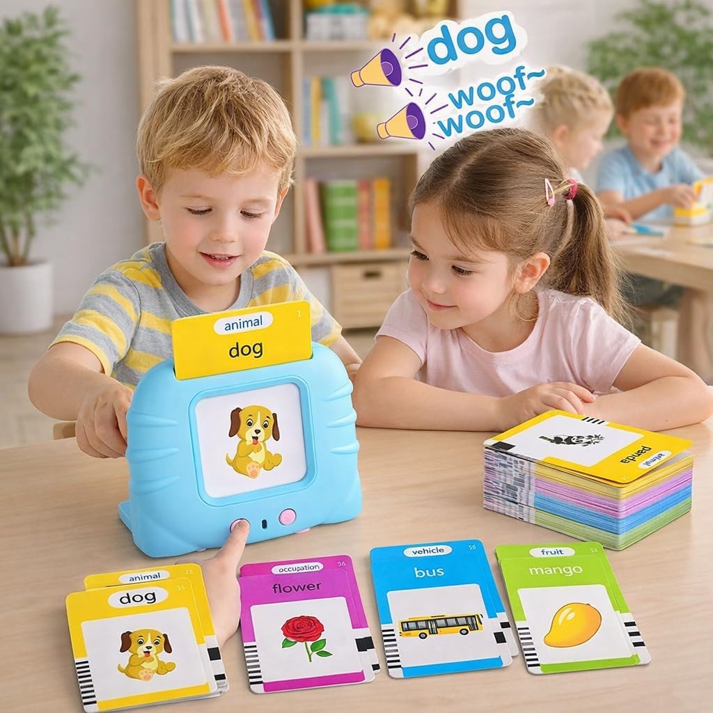 TOY LAB Talking Flash Cards Early Educational Toys for 3 4 5 6 Year Old Baby Boys Girls, Preschool Learning Reading Machine with 224/510 Words, Montessori Interactive Gift for Kids Toddlers