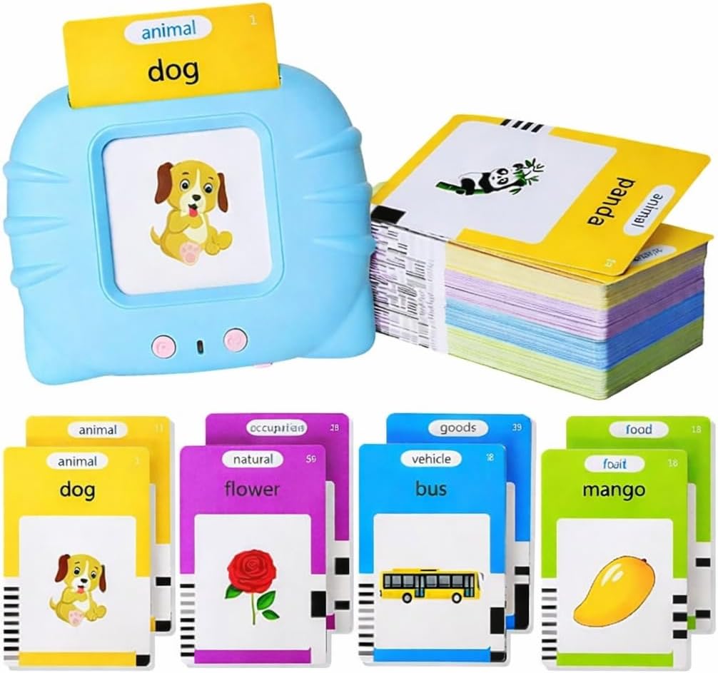 TOY LAB Talking Flash Cards Early Educational Toys for 3 4 5 6 Year Old Baby Boys Girls, Preschool Learning Reading Machine with 224/510 Words, Montessori Interactive Gift for Kids Toddlers
