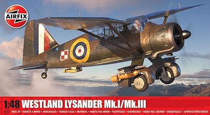 Airfix Standard Model Set - A07116 Westland Lysander Mk.I/Mk.III Model Building Kit - Plastic Aircraft Kits for Adults & Children 8+, Includes 171 Pieces - 1:48 Scale