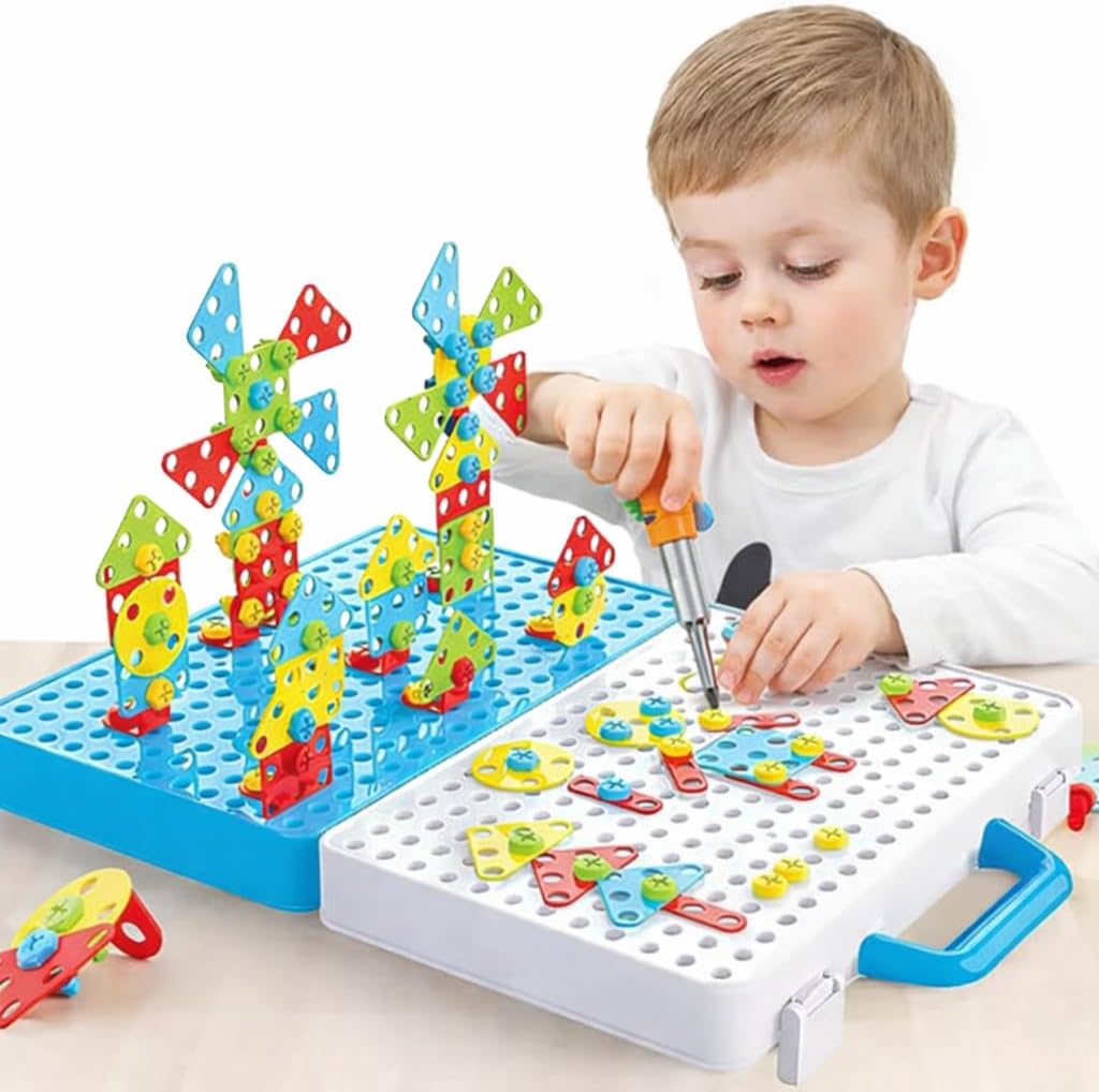 TOY LAB 3D Take Apart Toy for 3 4 5 6 Years Old Boys Girls Gifts – Creative Construction Toys Kit – Puzzles Assembly DIY Play Set with Storage Box