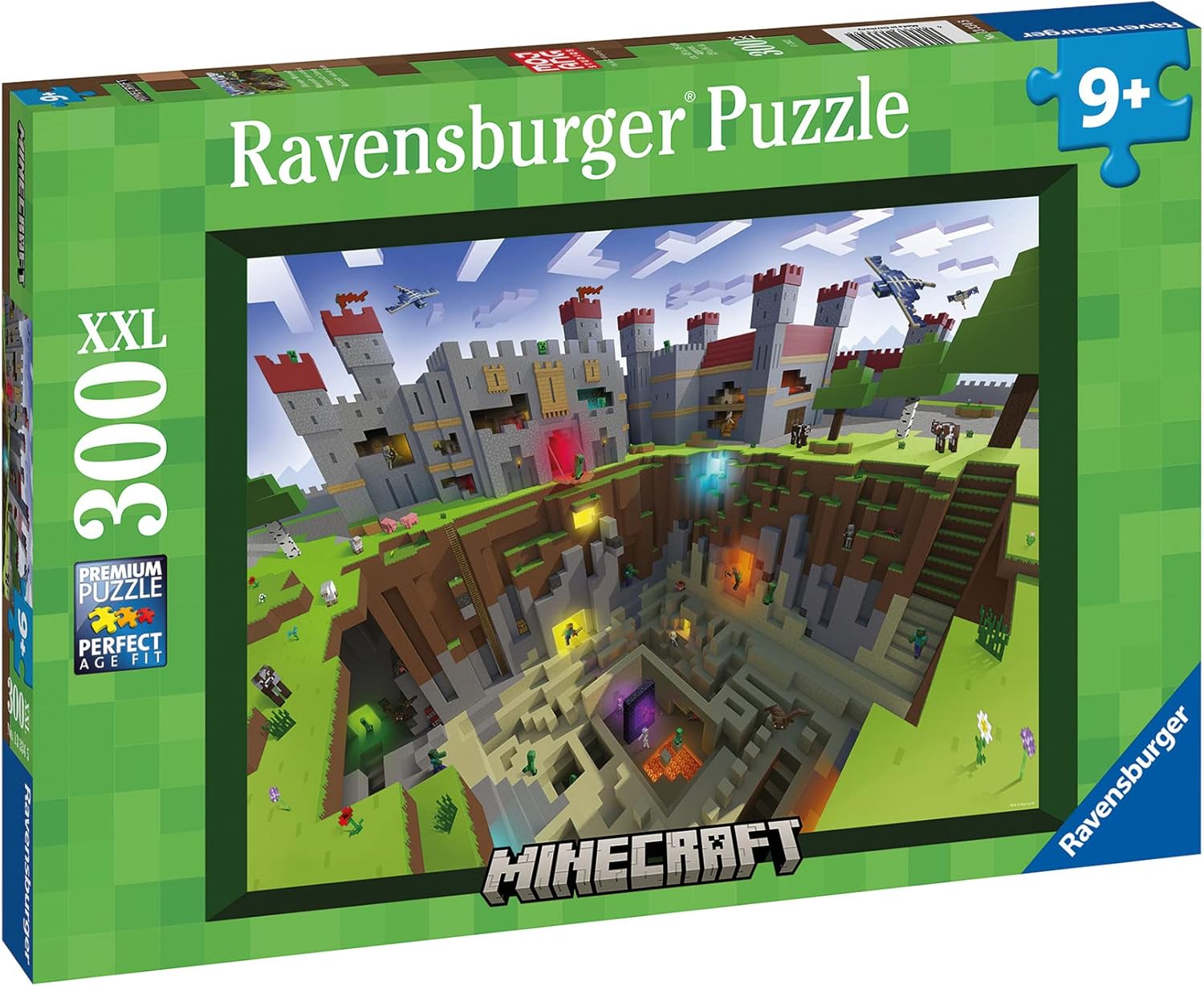 Ravensburger Minecraft Cutaway Jigsaw Puzzles for Kids Age 9 Years Up - 300 Pieces XXL - Toys for Children