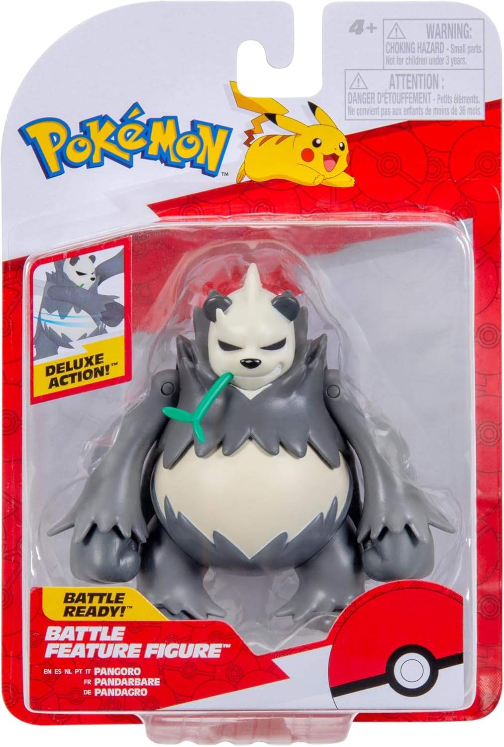 Pokémon Pangoro Battle Feature Figure - 4.5-Inch Pangoro Battle Ready Figure with Punch attack