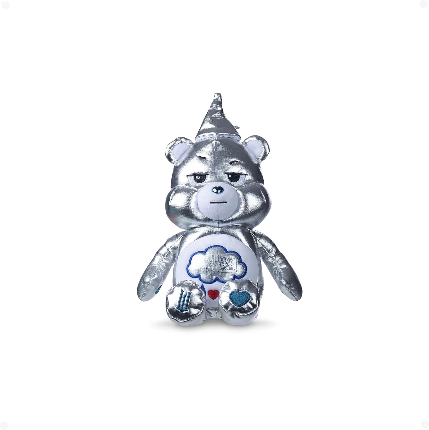 Basic Fun Care Bears x Wicked 22cm Plush – Grumpy Bear as the Wicked Tin Man – Collectible Soft Toy from the Care Bears x Wicked Collaboration